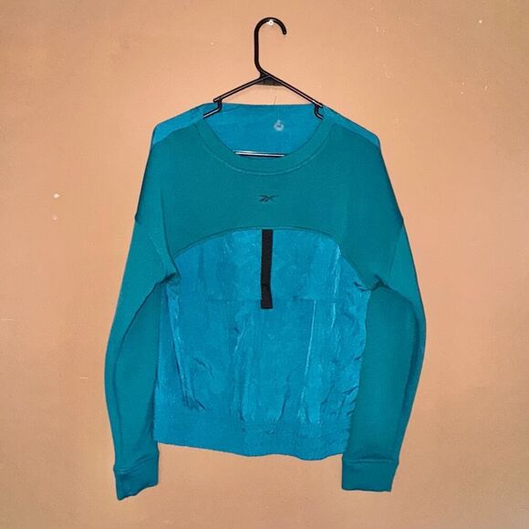 Reebok x Cardi B Pullover Windbreaker Turquoise Blue - M - Picture 2 of 7